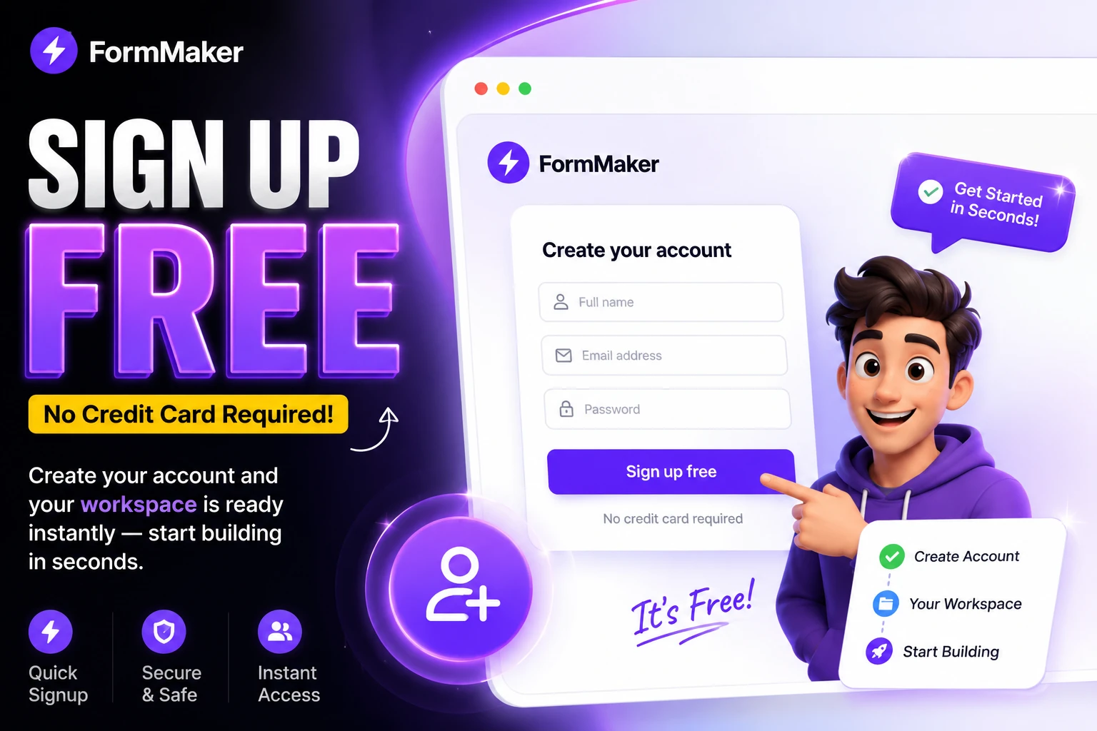 Step 1: Sign up free